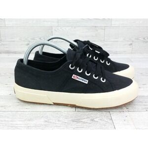 Women's Superga Classic Black Sneakers Shoes Size 5 Y2K Classic